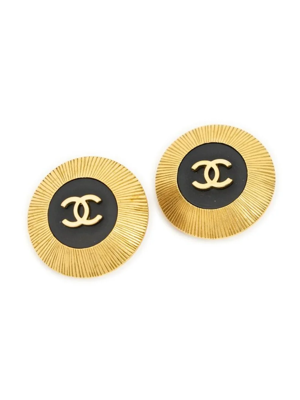 Chanel CC Logo Heart Clip Type Necklace Gold Plated